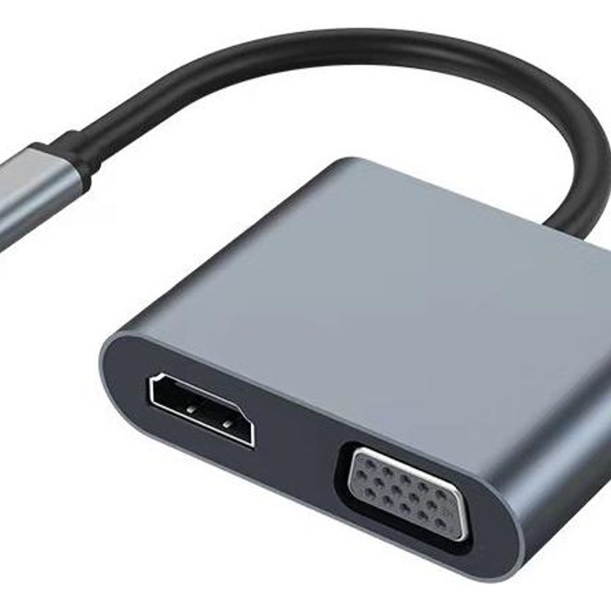 GENERICO - Adaptador USB-C Hub 4 En 1 con HDMI 4K y VGA