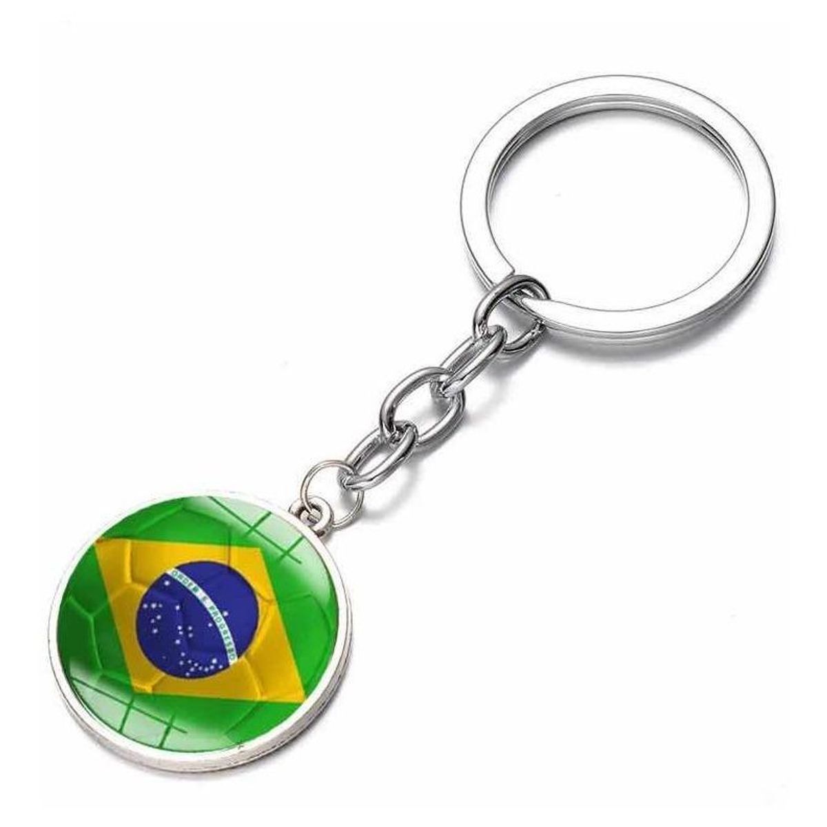 GENERICO - Llavero de Futbolero Brasil Verde y Amarillo