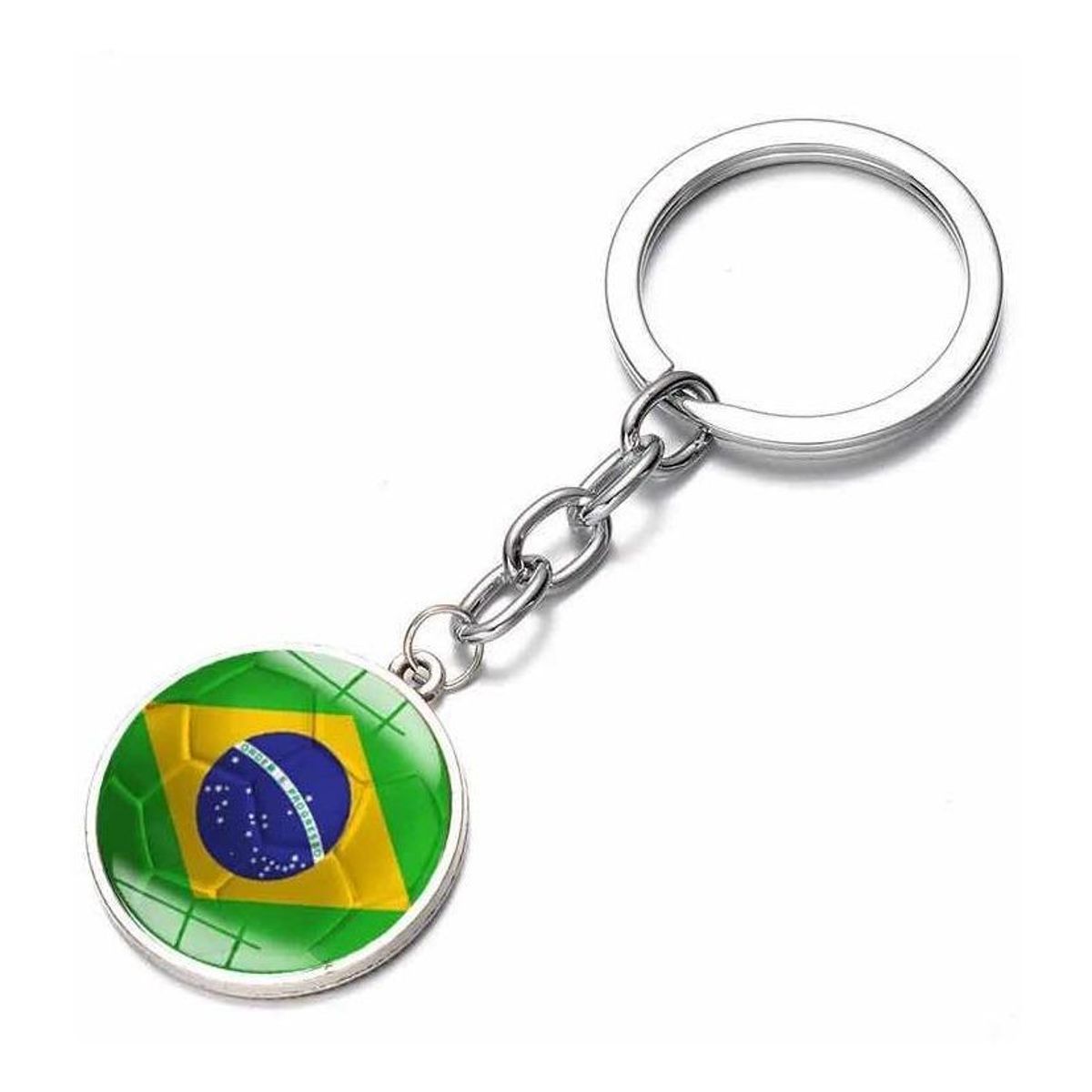 GENERICO - Llavero de Futbolero Brasil Verde y Amarillo