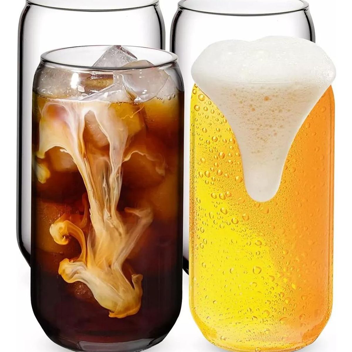 GENERICO - Juego de 4 Vasos de Vidrio Borosilicato 550 ml
