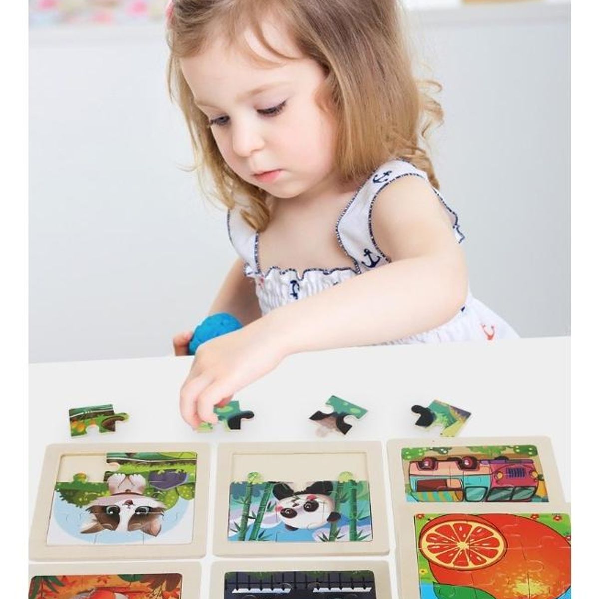 GENERICO - 30 Rompecabezas de Madera para Niños con Figuras Variadas