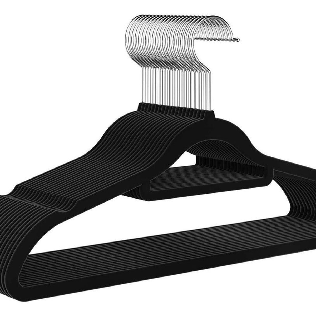 GENERICO - Colgadores Antideslizantes de Terciopelo - 20 Unidades