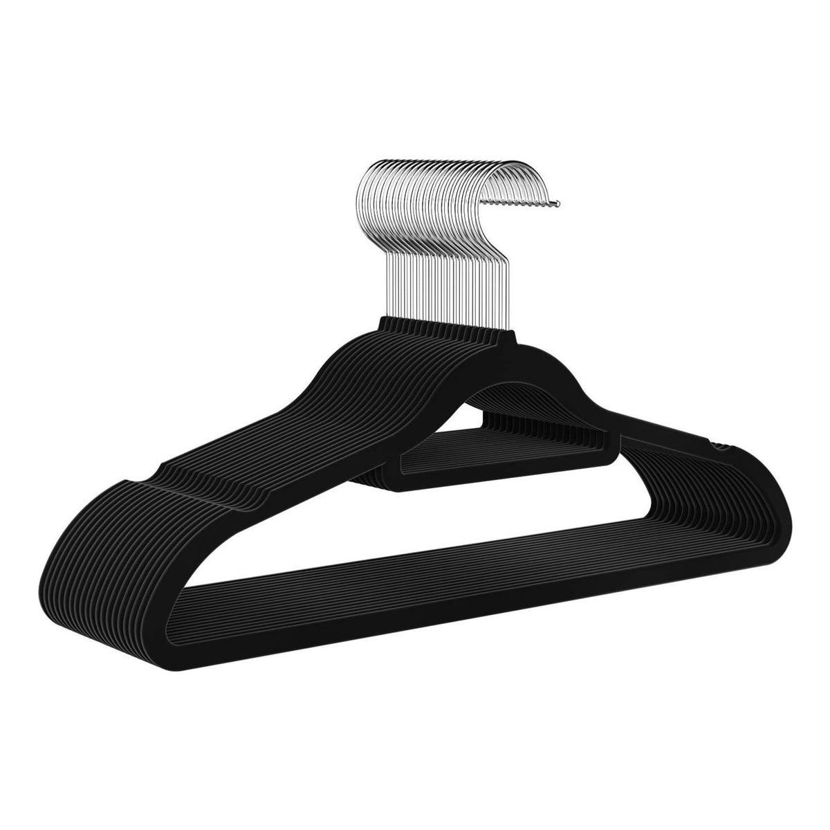 GENERICO - Colgadores Antideslizantes de Terciopelo - 20 Unidades