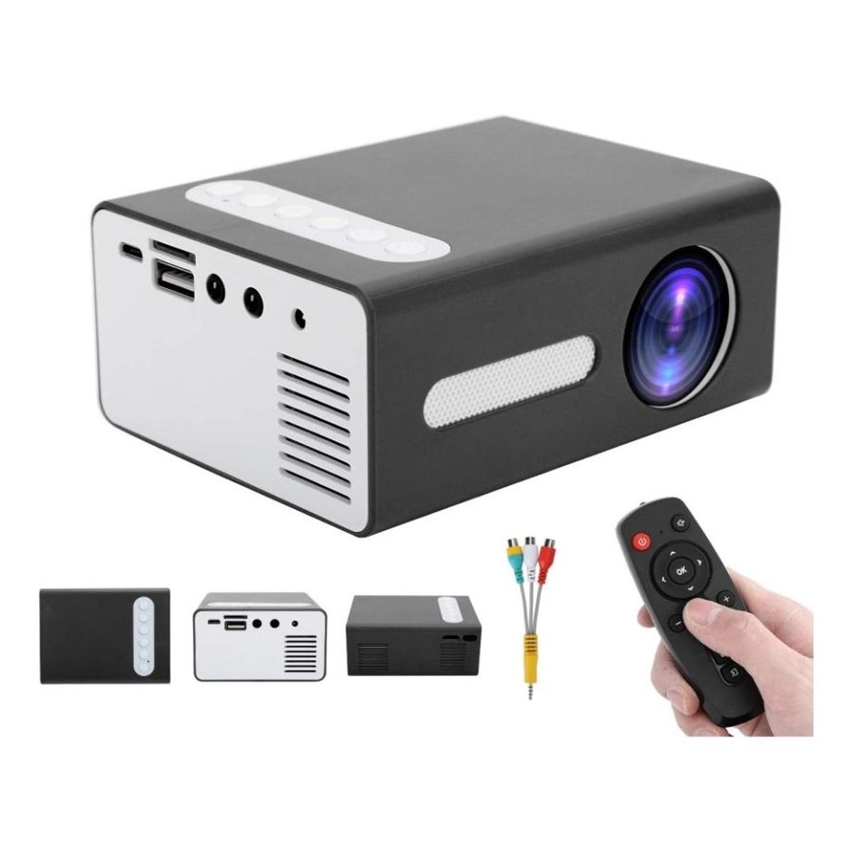 GENERICO - Proyector Mini Portátil Full HD con Conexiones Múltiples