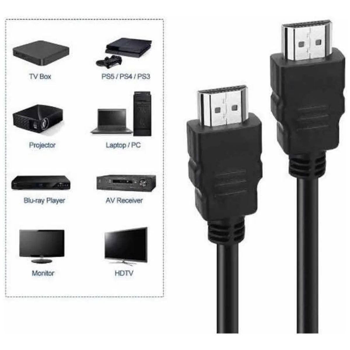 GENERICO - Cable HDMI 4K Reforzado 15 Metros para Alta Definición
