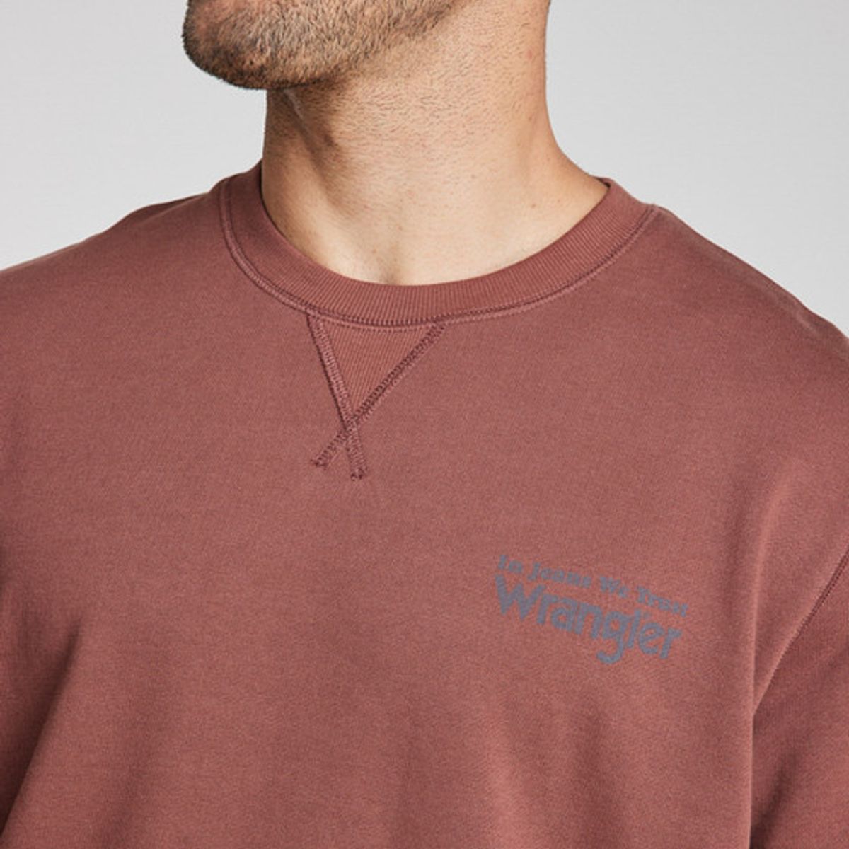 WRANGLER - Poleron Hombre Graphic Sweatshirt Brown Root
