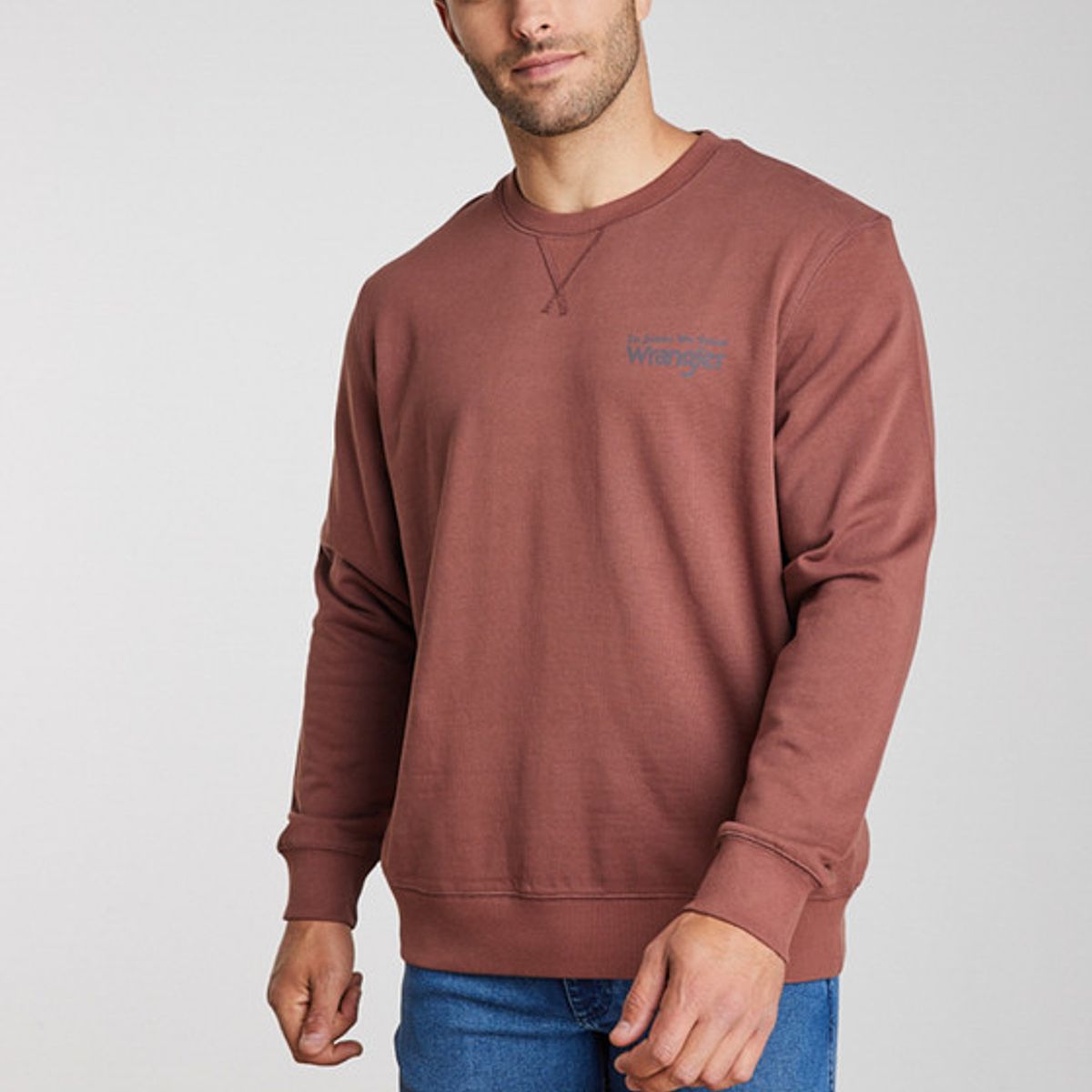 WRANGLER - Poleron Hombre Graphic Sweatshirt Brown Root