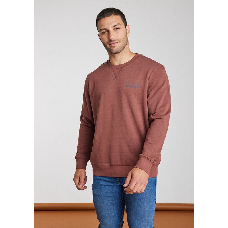 WRANGLER - Poleron Hombre Graphic Sweatshirt Brown Root