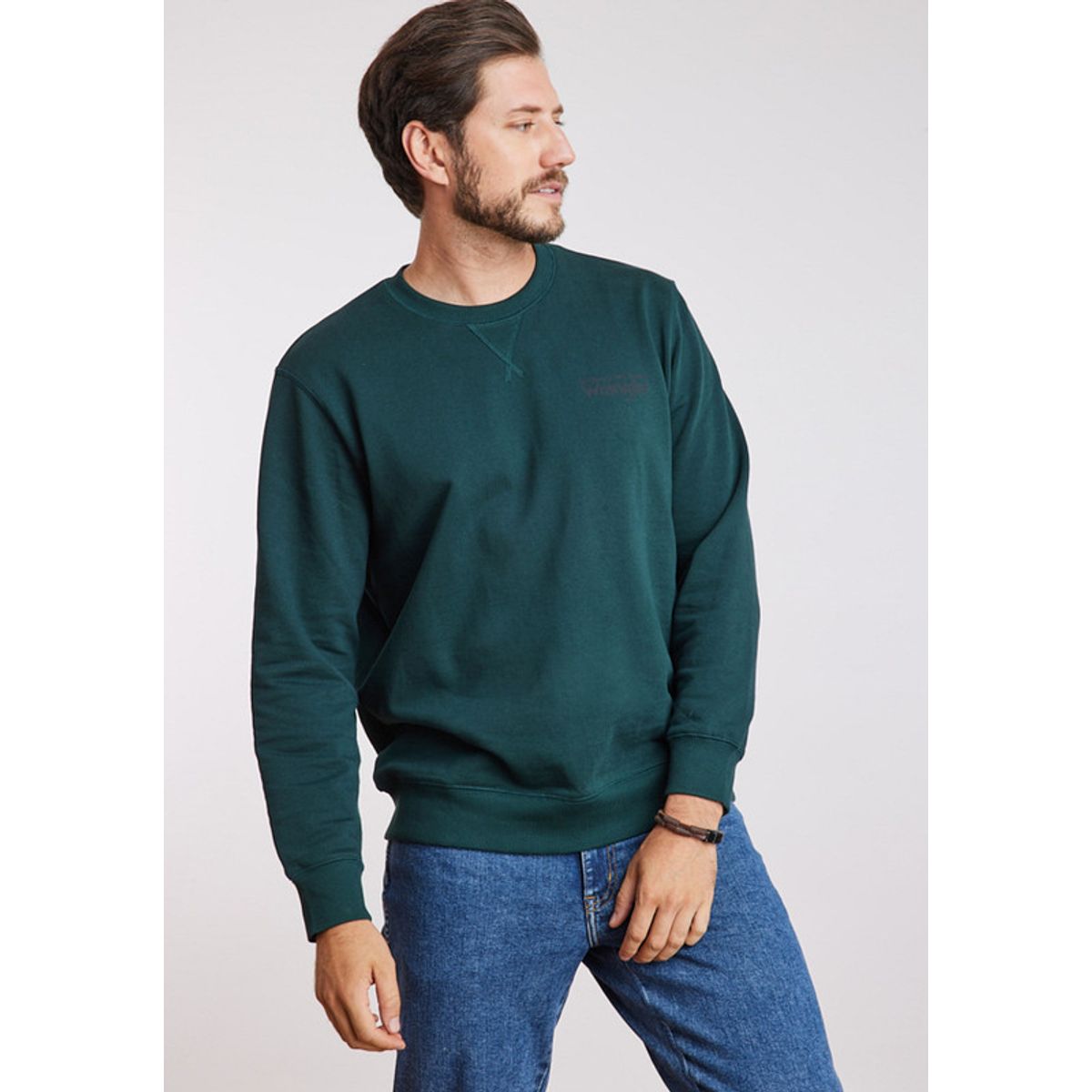 WRANGLER - Poleron Hombre Graphic Sweatshirt Scarab Green