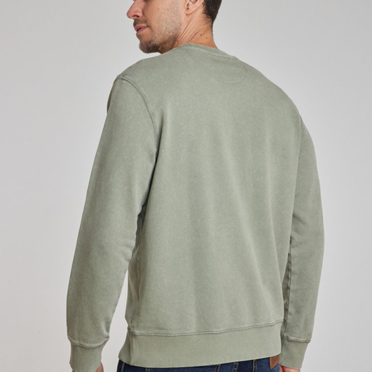 WRANGLER - Poleron Hombre Graphic Acid Sweatshirt Green Dusty