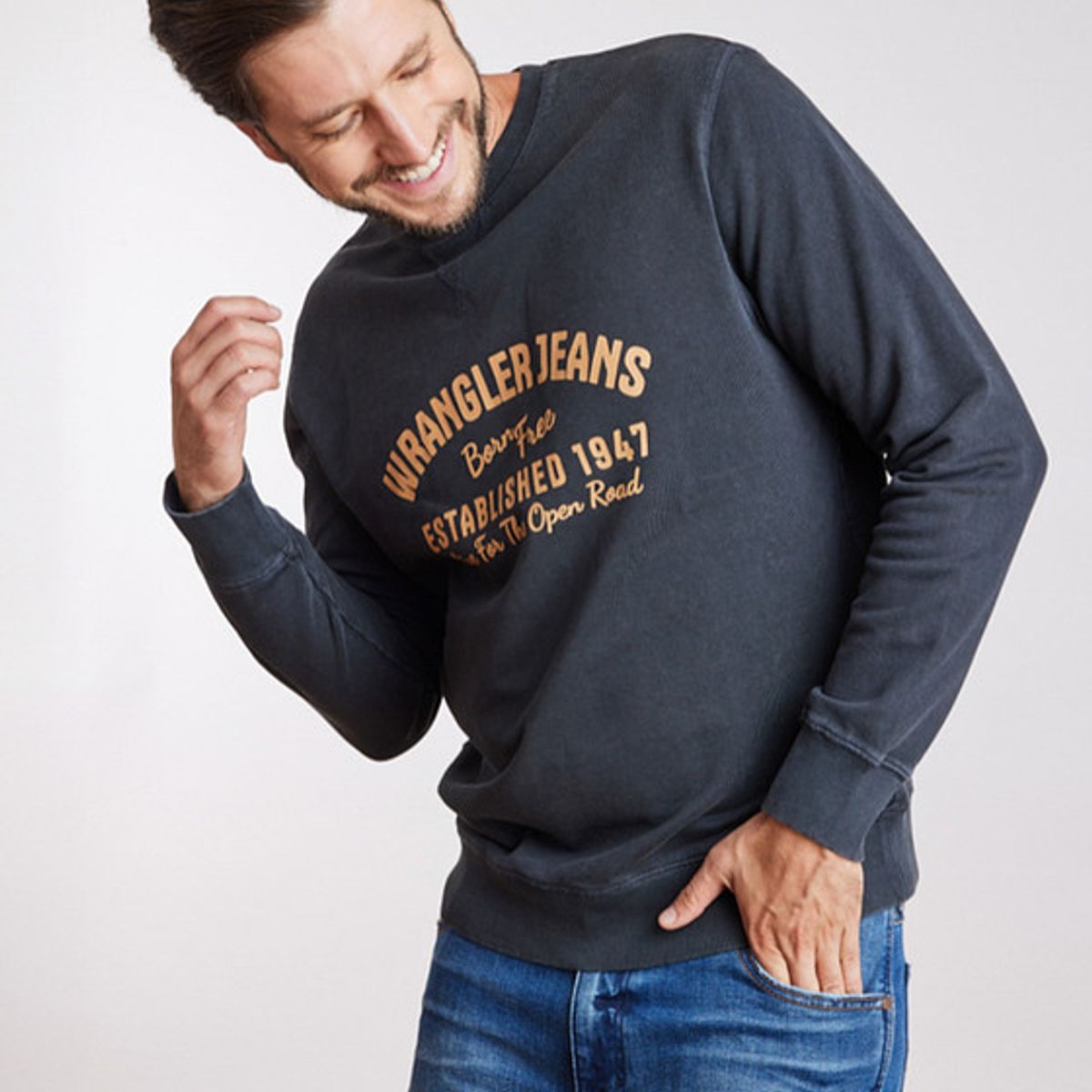 WRANGLER - Poleron Hombre Graphic Acid Sweatshirt Green Dusty