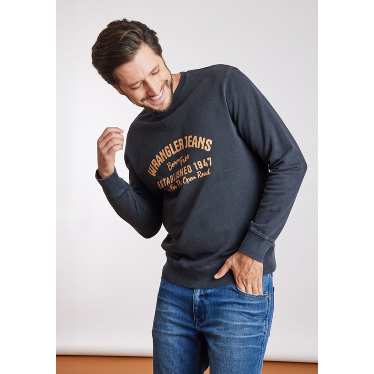 WRANGLER - Poleron Hombre Graphic Acid Sweatshirt Green Dusty