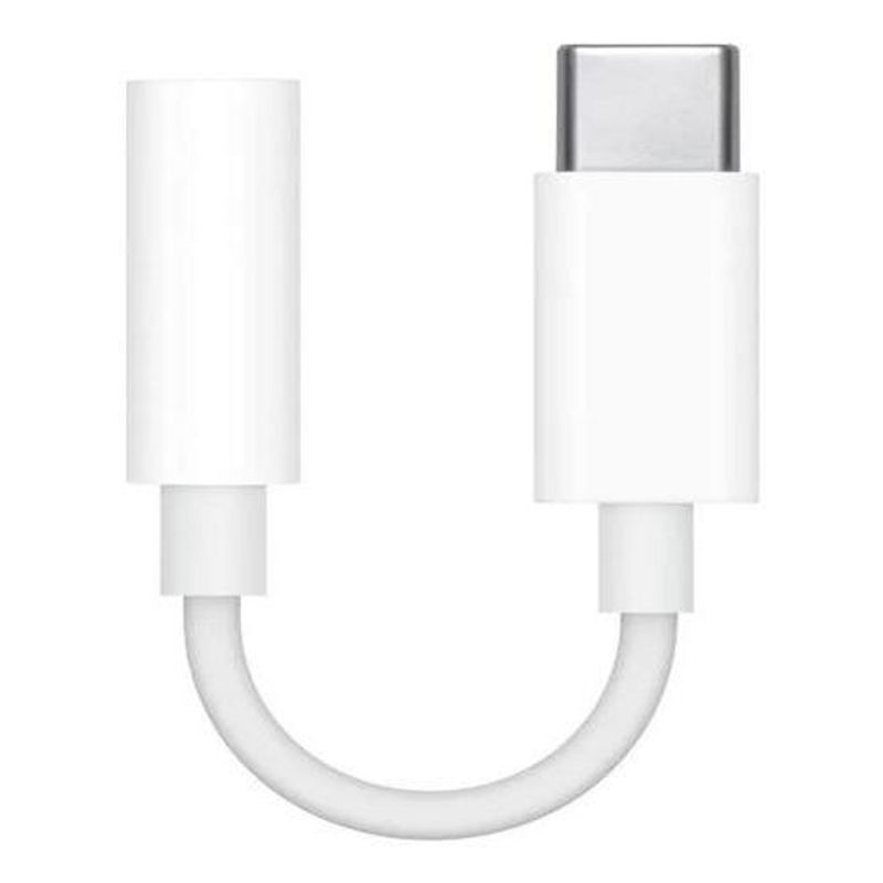 GENERICO - Adaptador USB Tipo C a Mini Plug 35mm Color Blanco