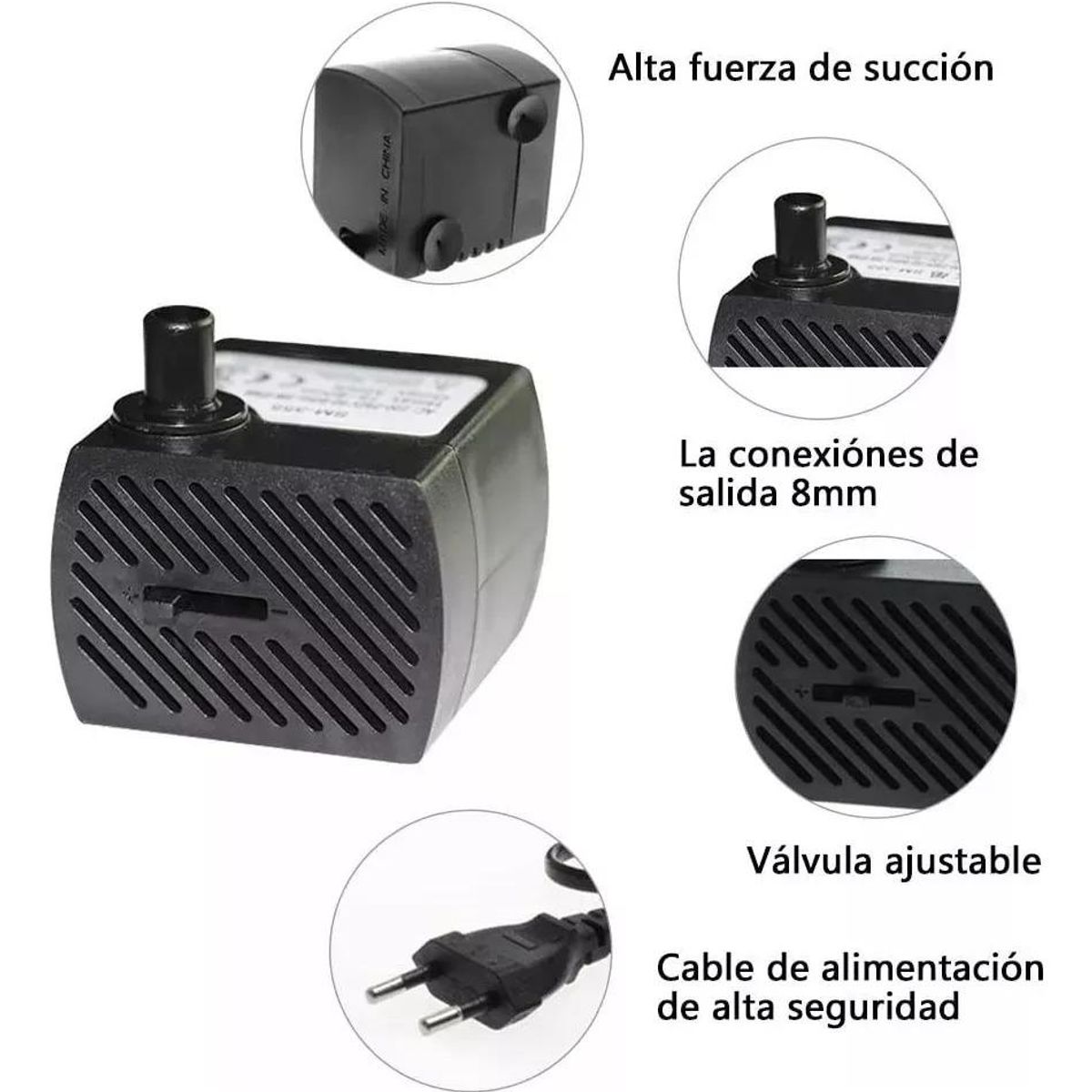 GENERICO - Bomba de Agua Sumergible Compacta para Acuarios y Cultivos