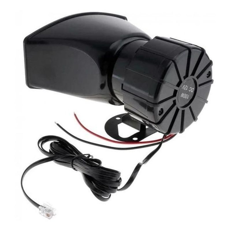 GENERICO - Megáfono de Emergencia con Micrófono y 7 Sonidos 100W