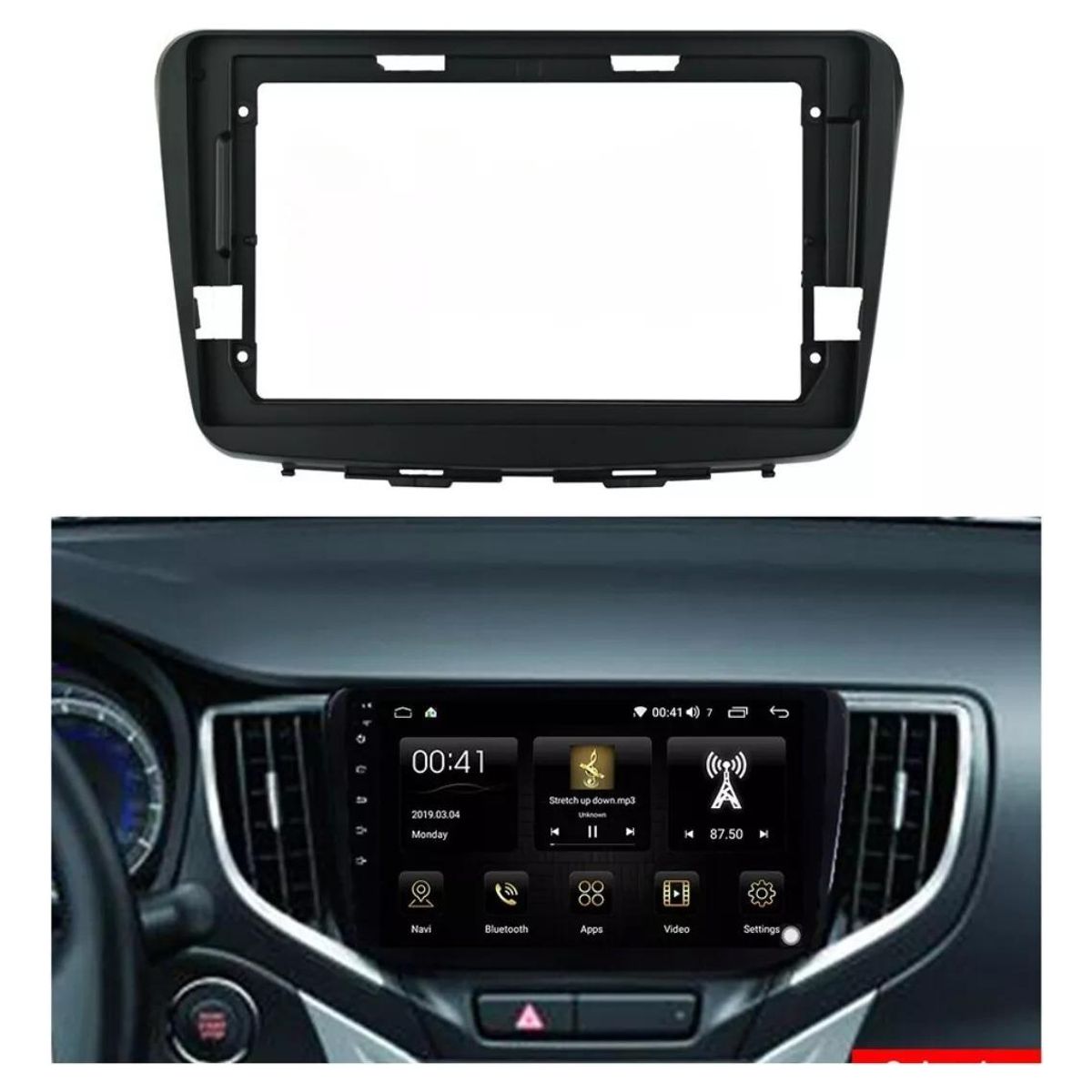 GENERICO - Bisel Adaptador de Radio para Suzuki Baleno 2010-2018