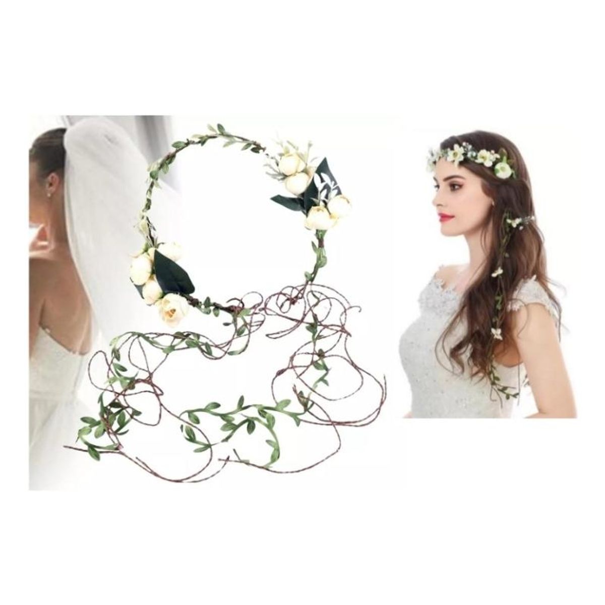 GENERICO - Adorno Floral para Cabello Ideal para Fiestas y Disfraces