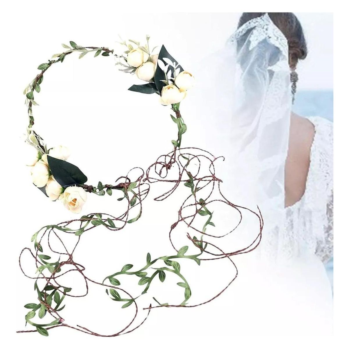 GENERICO - Adorno Floral para Cabello Ideal para Fiestas y Disfraces