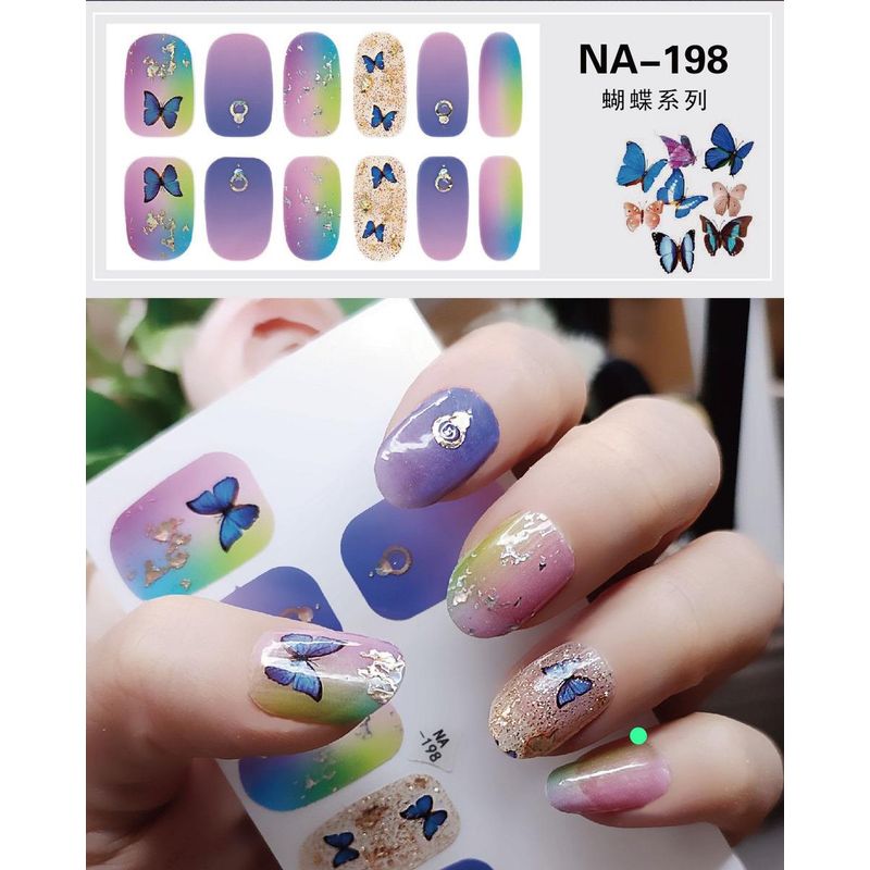 GENERICO - Pegatinas 3D para Uñas con Diseño de Mariposas - 12 Stickers