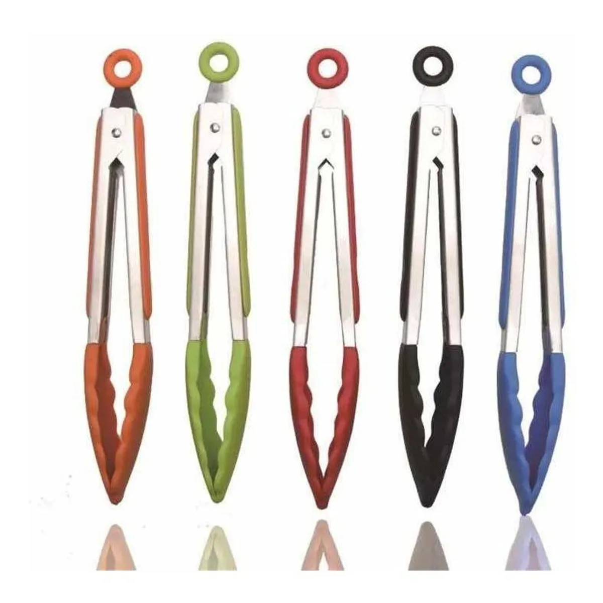 GENERICO - Pack de 2 Tenazas de Cocina de Acero Inoxidable