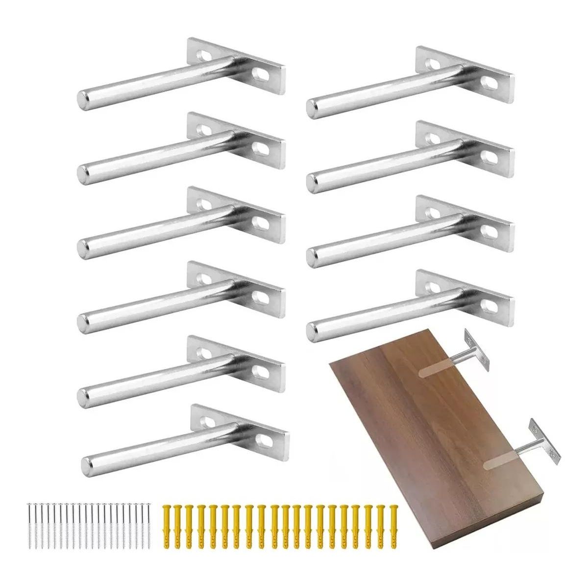 GENERICO - Pack de 12 Soportes de Escuadra para Estantes de Pared