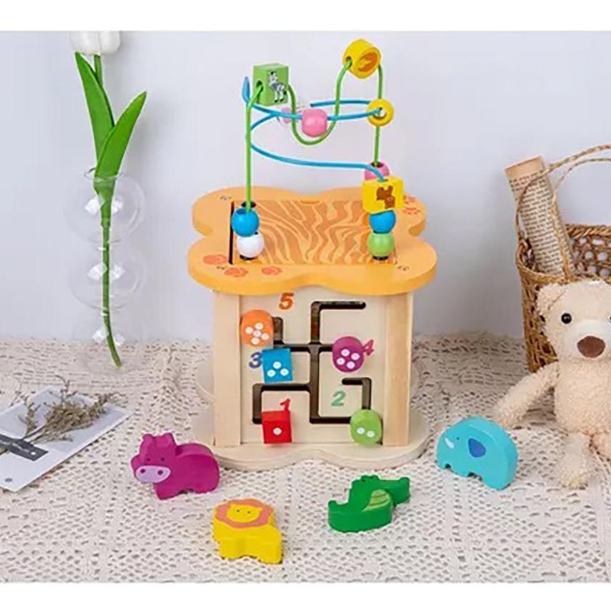 GENERICO - Cubo Didáctico Multifuncional de Actividades para Bebé