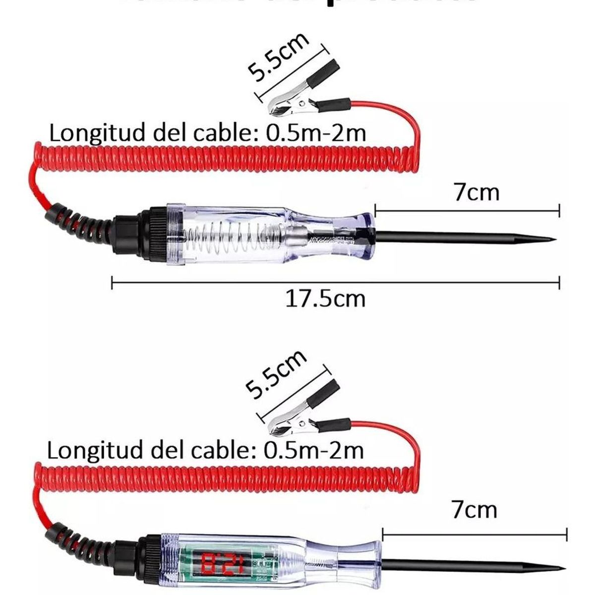 GENERICO - Probador Digital de Corriente para Automóviles 6-24V