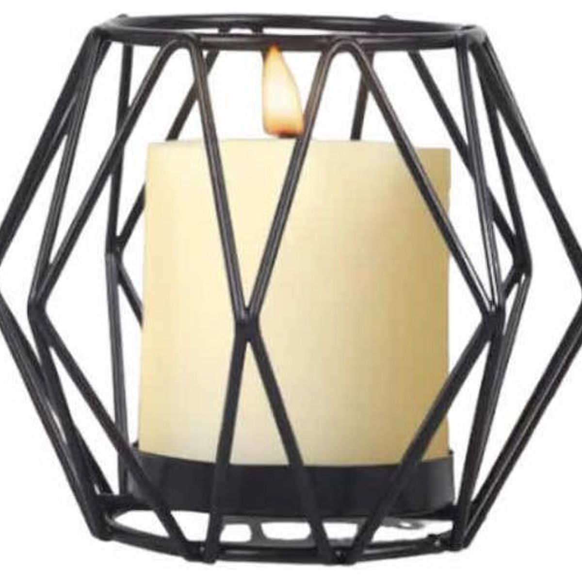 GENERICO - Candelabro Geométrico Minimalista de Hierro para Decoración