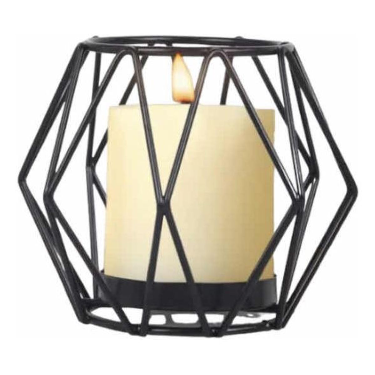 GENERICO - Candelabro Geométrico Minimalista de Hierro para Decoración