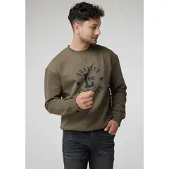 LEE - Poleron Hombre Ls Crew Sws Print Militar Green