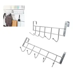 GENERICO - Toallero Con 2 Ganchos Para Puerta - Ideal Para Cocina Y Baño