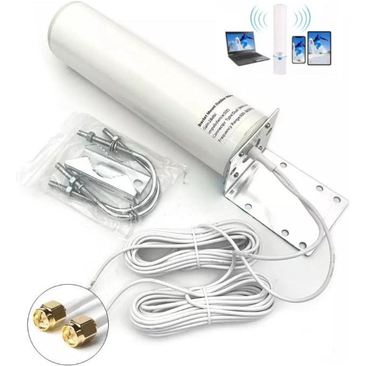 GENERICO - Antena SMA 4G3G para Modem - Alta Ganancia 16-18dBi