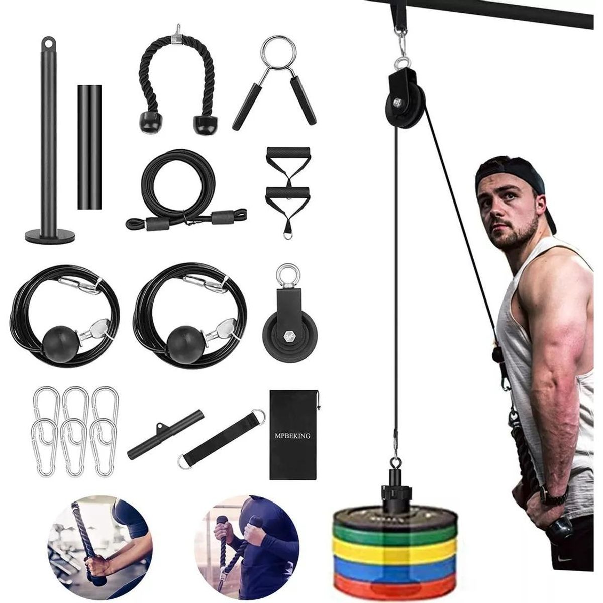 GENERICO - Polea Elevadora de Cuerda para Entrenamiento en Casa