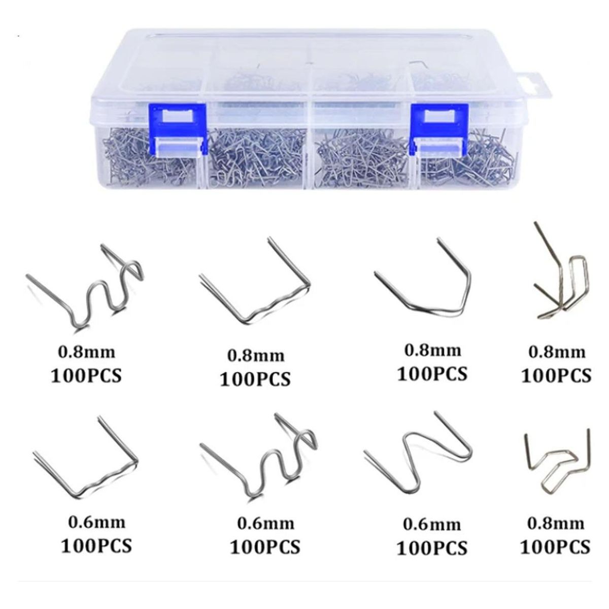 GENERICO - Kit de Grapas para Soldadora de Plásticos - 800 Pcs