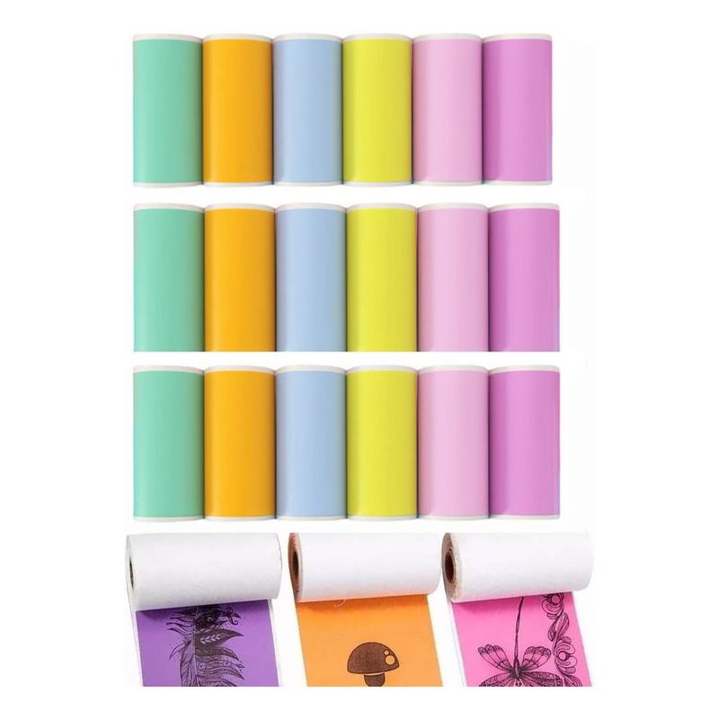 GENERICO - Rollos Térmicos Adhesivos 57x30mm - Pack de 18