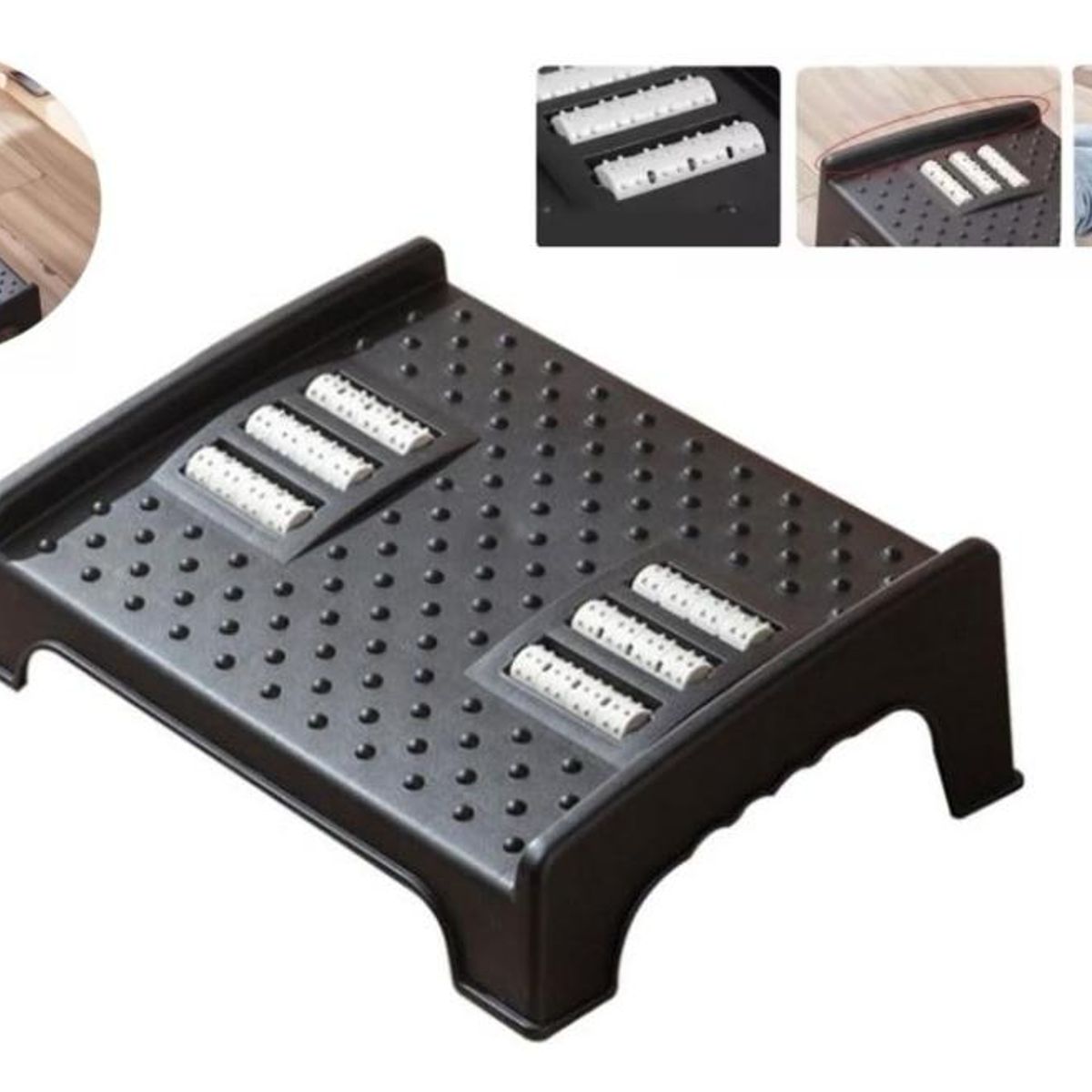 GENERICO - Reposapiés Ergonomico Ajustable con Masaje 6 Niveles