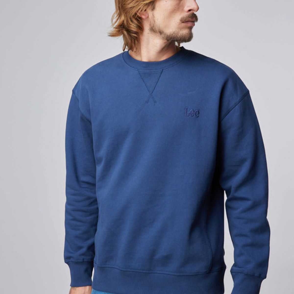 LEE - Poleron Hombre  Plain Crew Sws  Lee Navy
