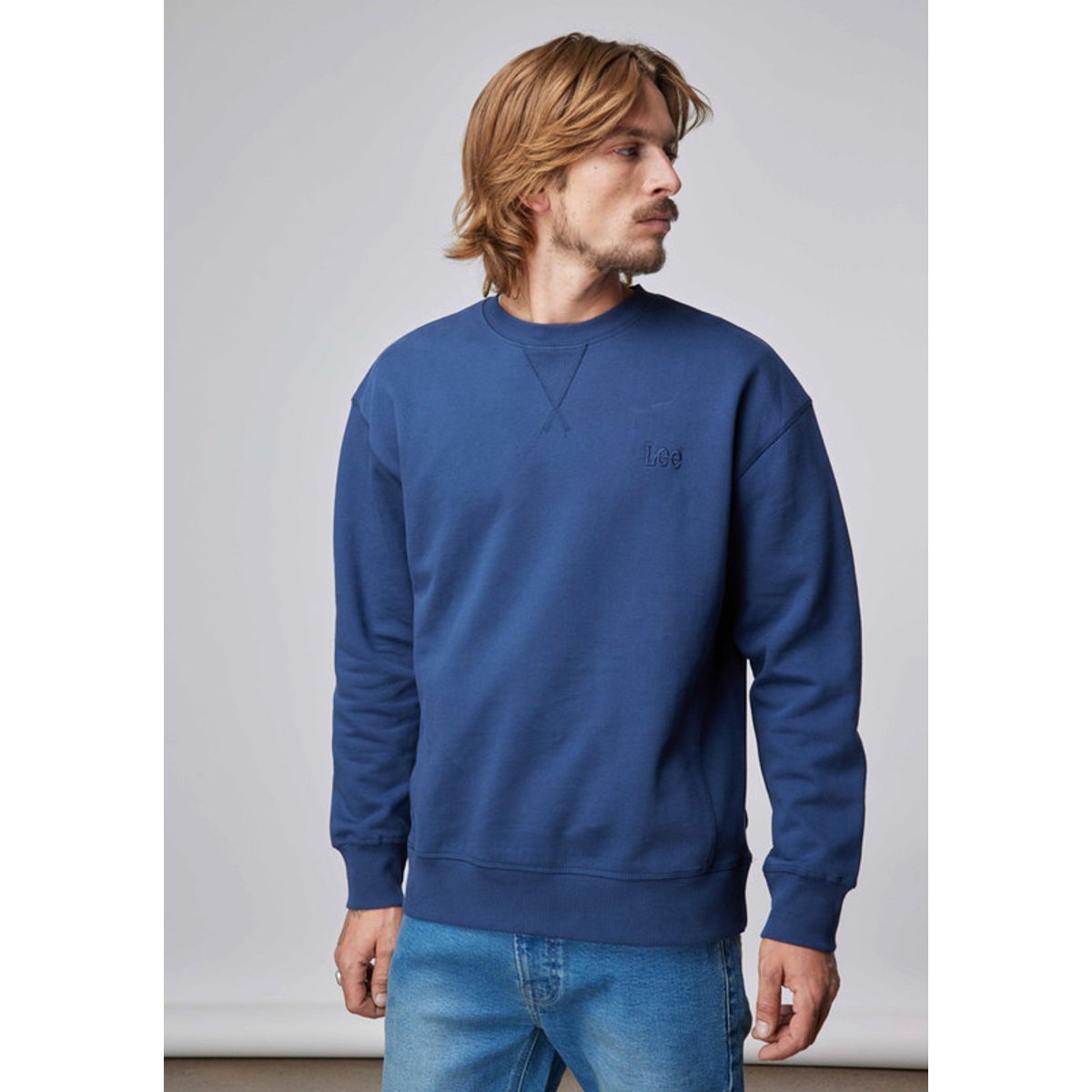 LEE - Poleron Hombre  Plain Crew Sws  Lee Navy