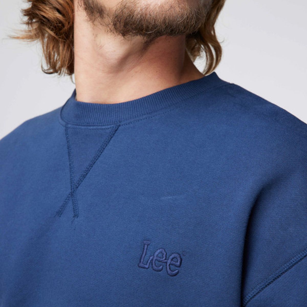 LEE - Poleron Hombre  Plain Crew Sws  Lee Navy