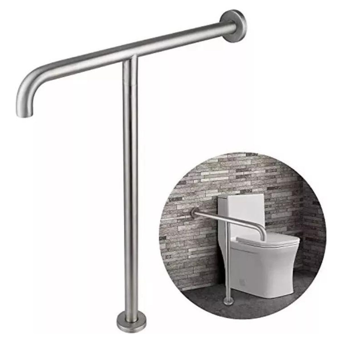 GENERICO - Barra de Apoyo de Acero Inoxidable para Baños