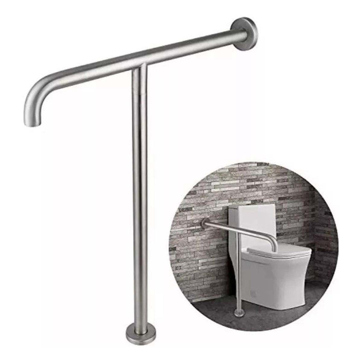 GENERICO - Barra de Apoyo de Acero Inoxidable para Baños