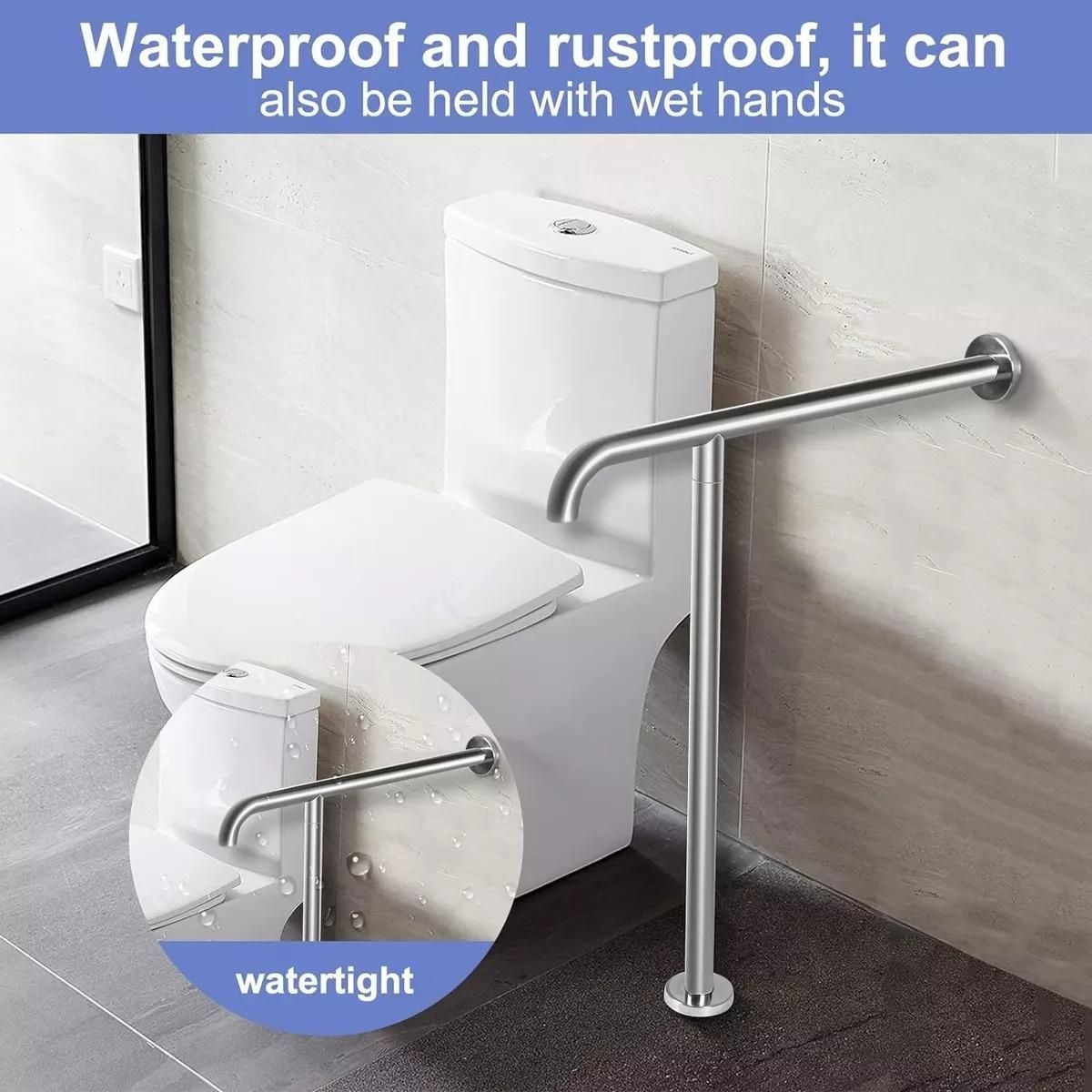 GENERICO - Barra de Apoyo de Acero Inoxidable para Baños