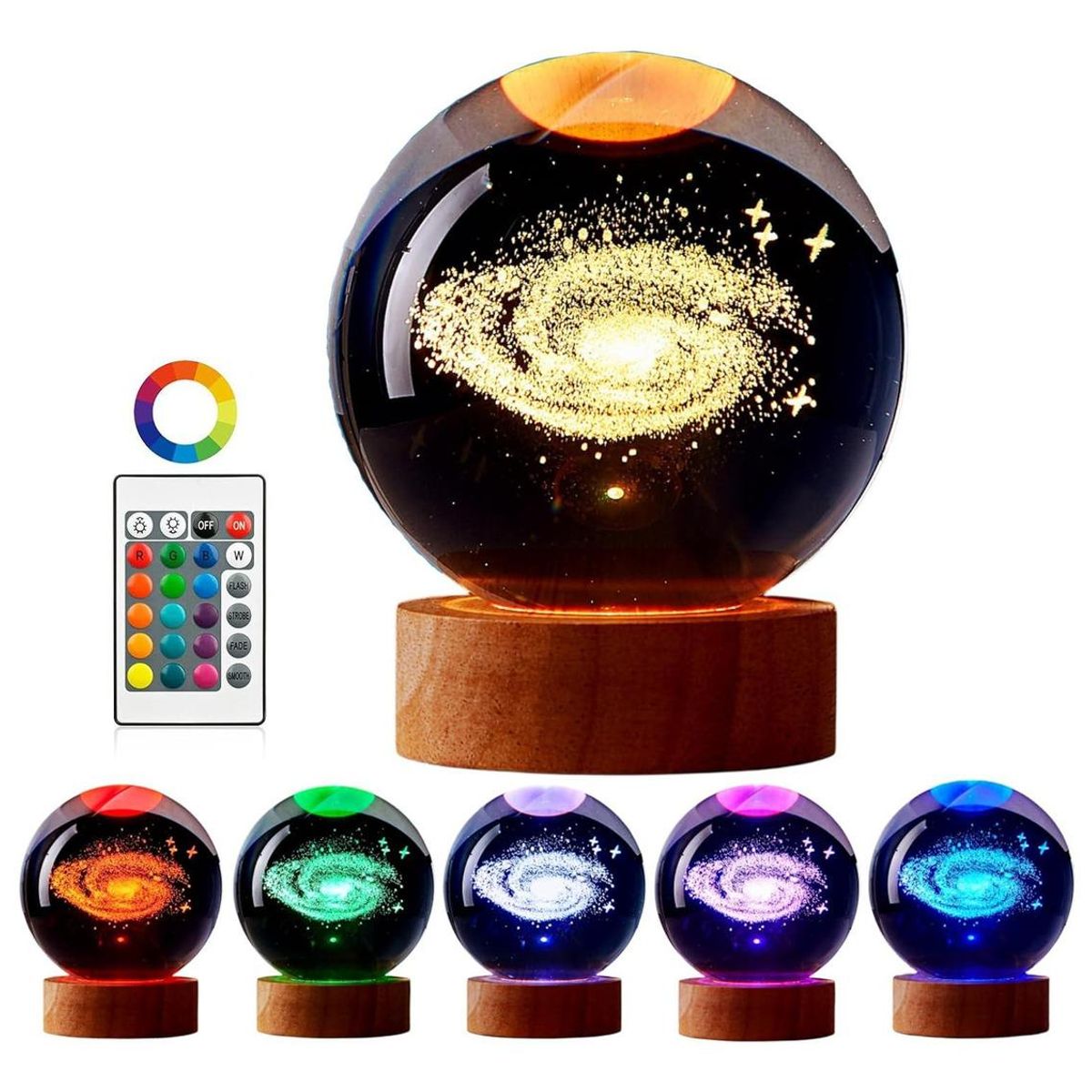 GENERICO - Luz Nocturna 3D con Control Remoto y 16 Colores