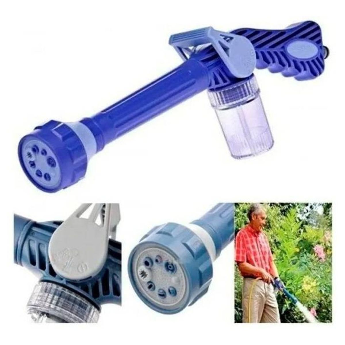 GENERICO - Pistola de Presión Multifuncional para Limpieza de Jardín.