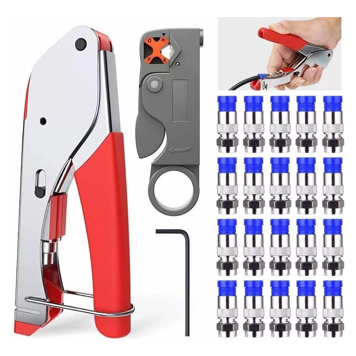 GENERICO - Pinza Pelacables para Cables Coaxiales RG6RG59