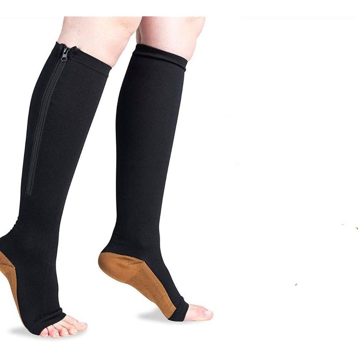 GENERICO - Medias de Compresión con Cierre para Varices y Circulación - 2 Pares