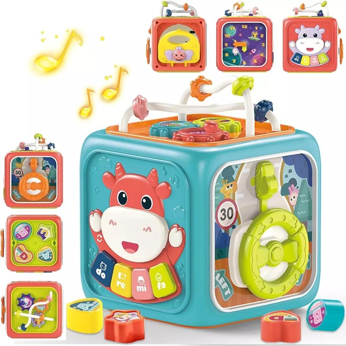 GENERICO - Cubo Didáctico Montessori 6 en 1 para Bebés