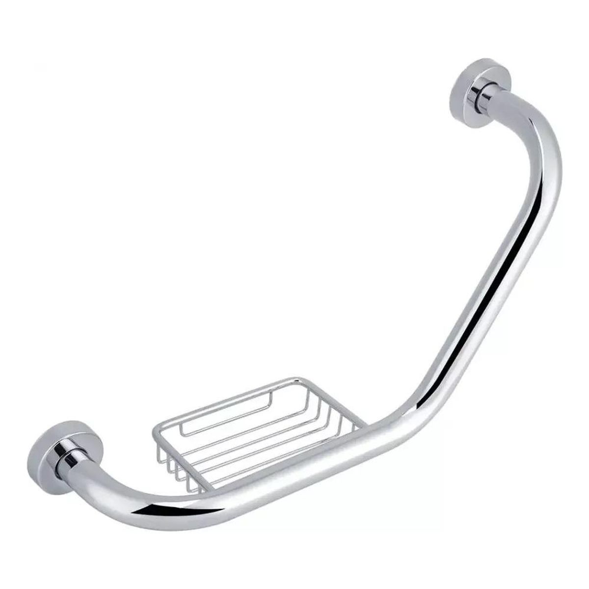 GENERICO - Barra de Seguridad 135° con Jabón Acero Inoxidable Plateado