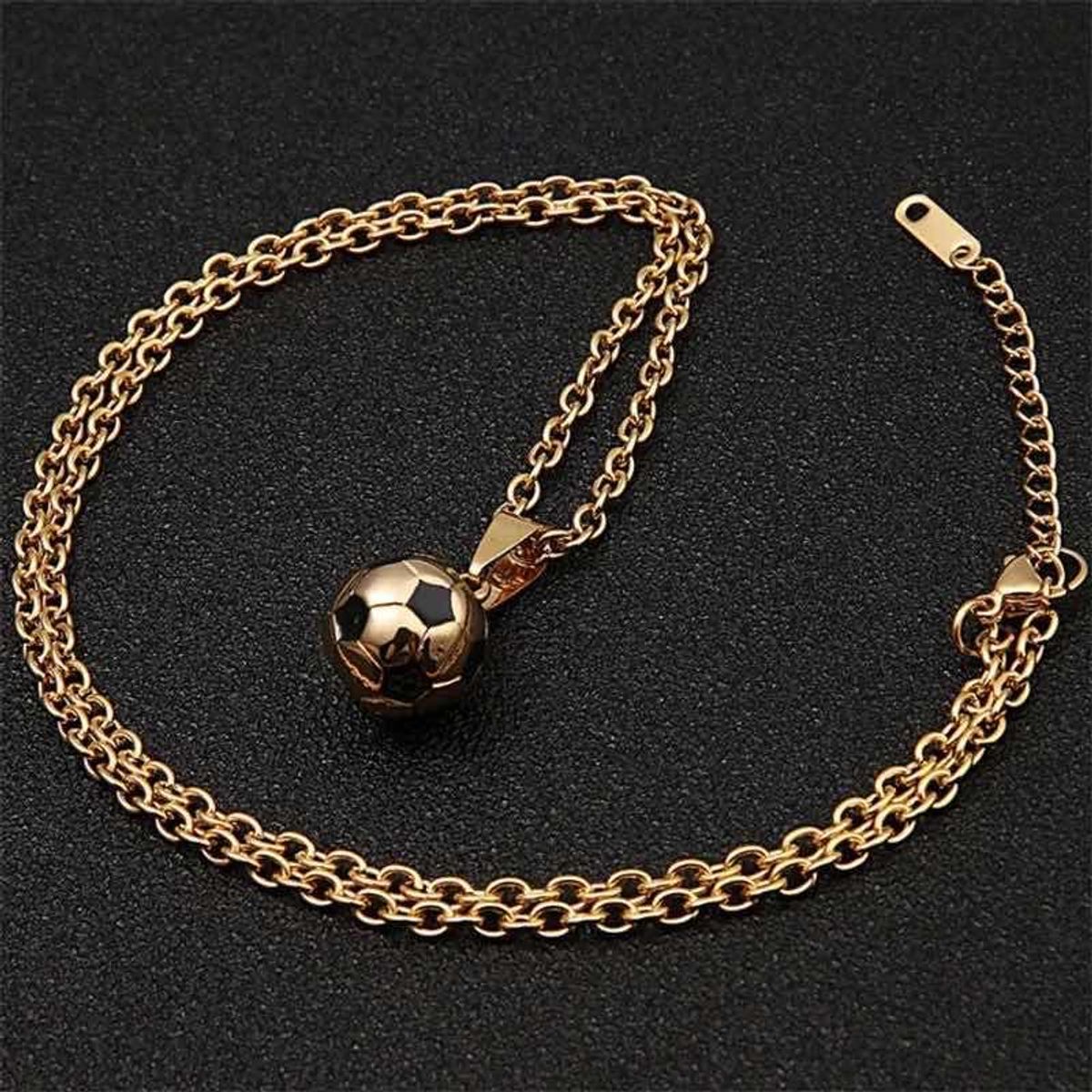 GENERICO - Collar de Cadena con Diseño de Pelota de Fútbol para Todos