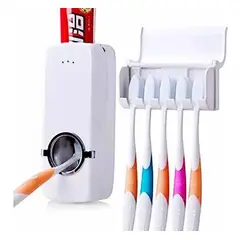 GENERICO - Dispensador de Pasta de Dientes y Porta Cepillos para Baño